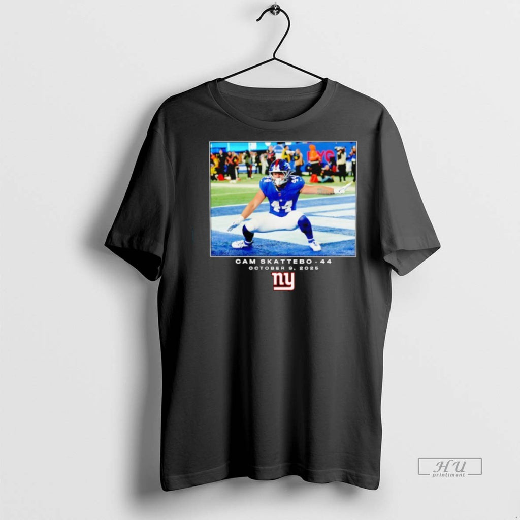 Officials Trending Cam Skattebo New York Giants Football 2025 Photo Tee Shirt Sweater