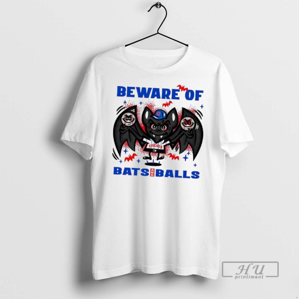 Officials Trending Chicago Cubs Baseball Beware Of Bats And Balls Halloween T Shirt