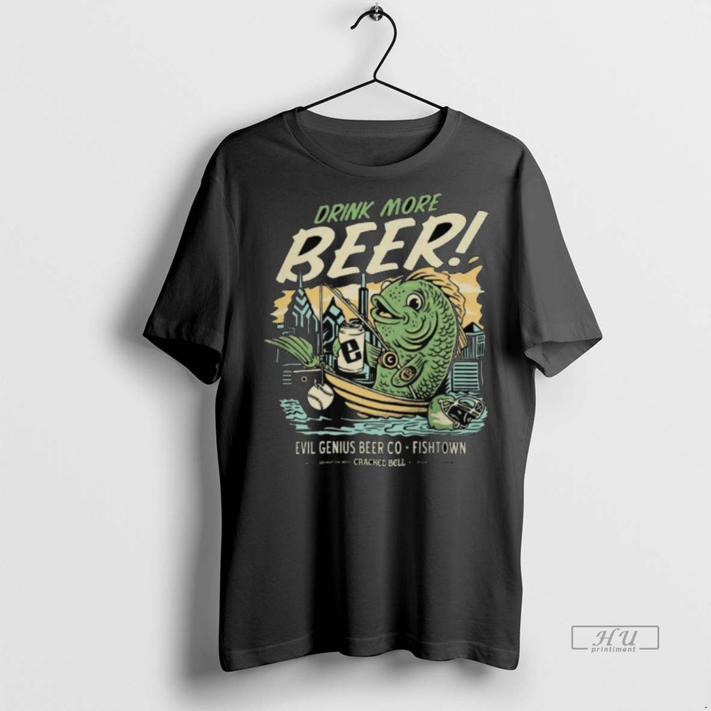 Officials Trending Cracked Bell X Evil Genius Drink More Beer Fishing Long Sleve
