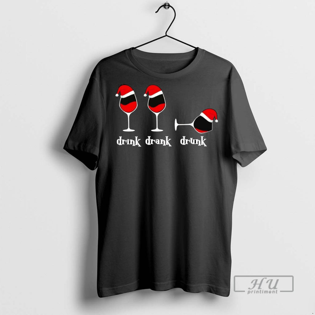 Officials Trending Drink Drank Drunk Wine Christmas Graphic Tee Shirt Sweatshirt Hoodies