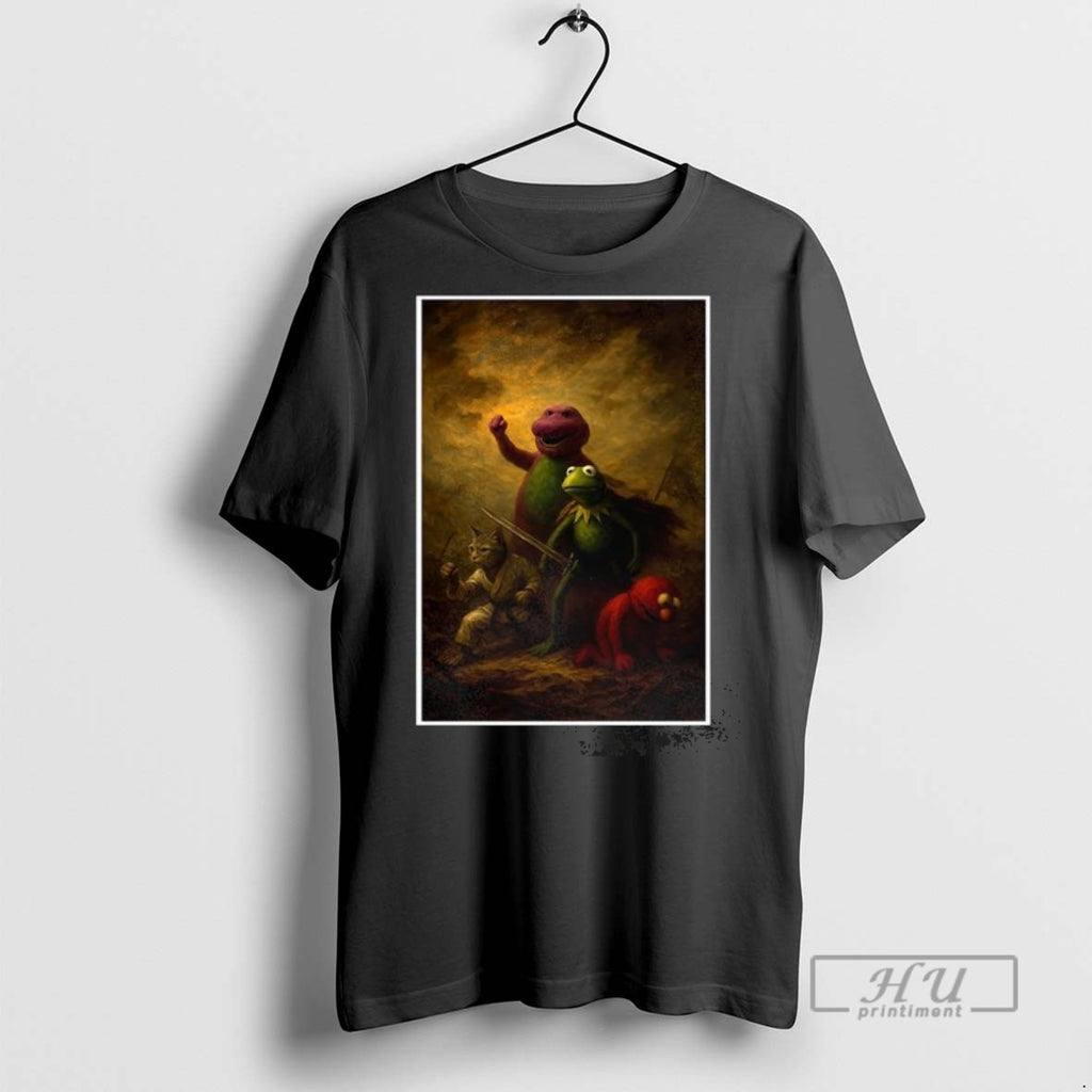 Officials Trending Elmo Kermit The Frog Barney And Cat Graphic Tee Shirt Sweatshirt Hoodies