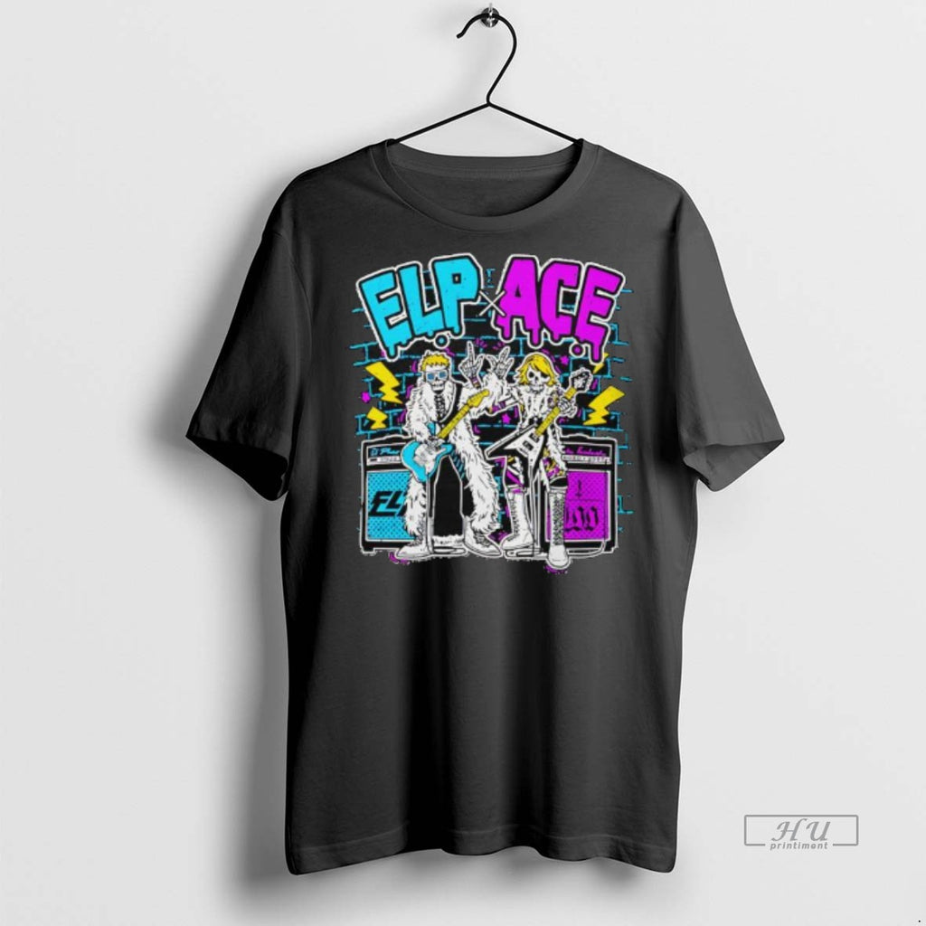Officials Trending Elp X Ace Skeletons Playing Electric Guitars T Shirt Sweater