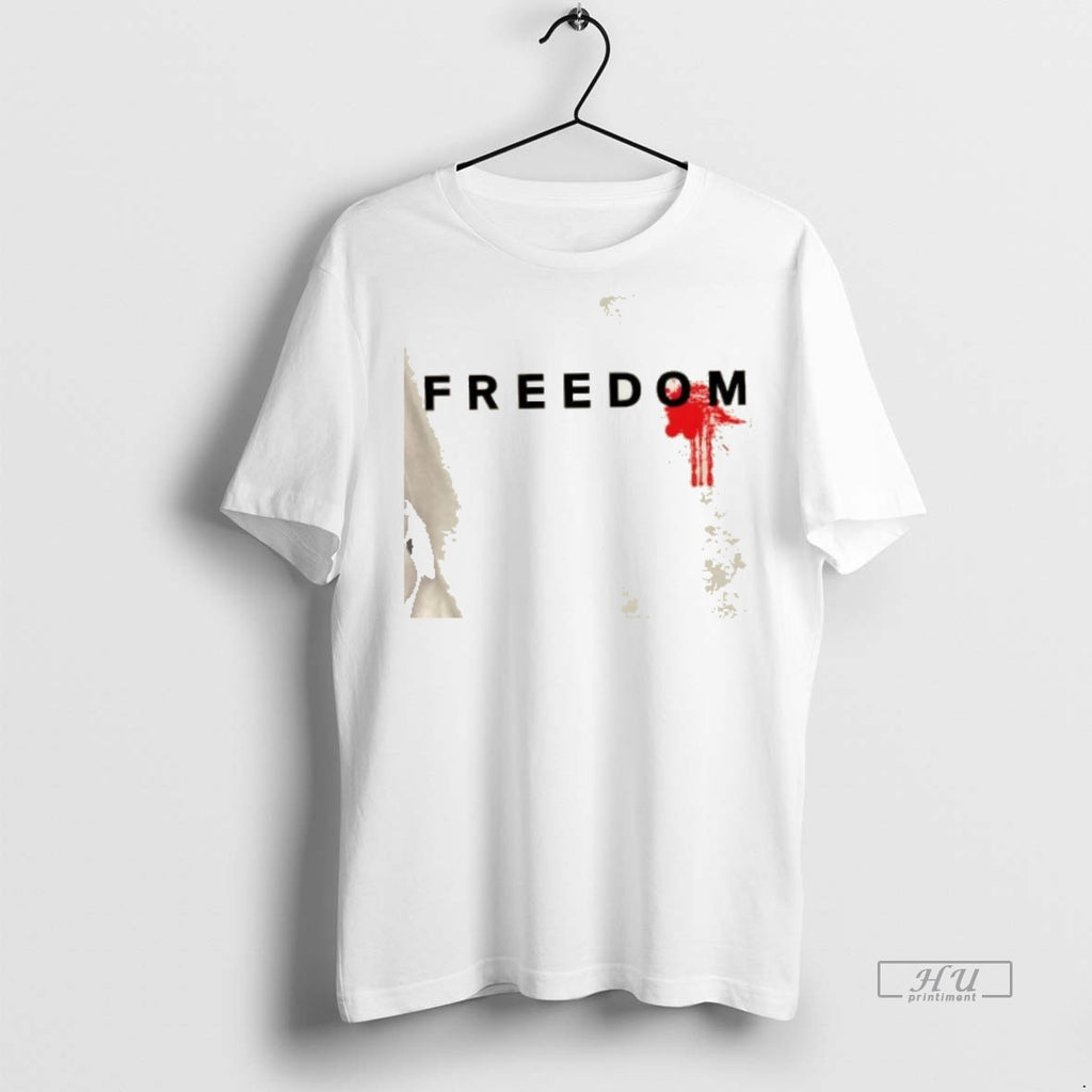 Officials Trending Freedom Blood Splatter Fight For Charlie Kirk Christian Faith Usa Tee Shirt Sweater
