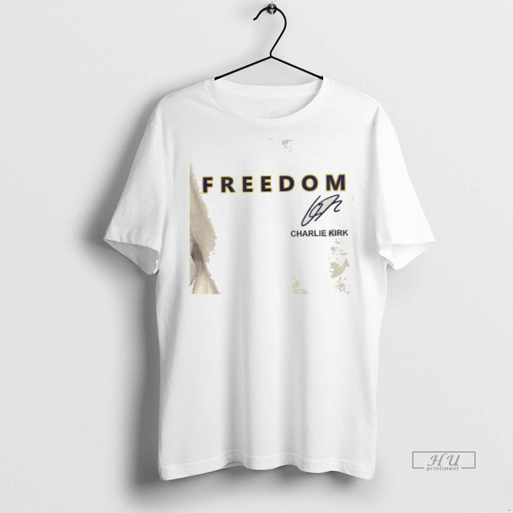 Officials Trending Freedom Charlie Kirk Montana State Signature 2 Sided Tee Shirt Sweater