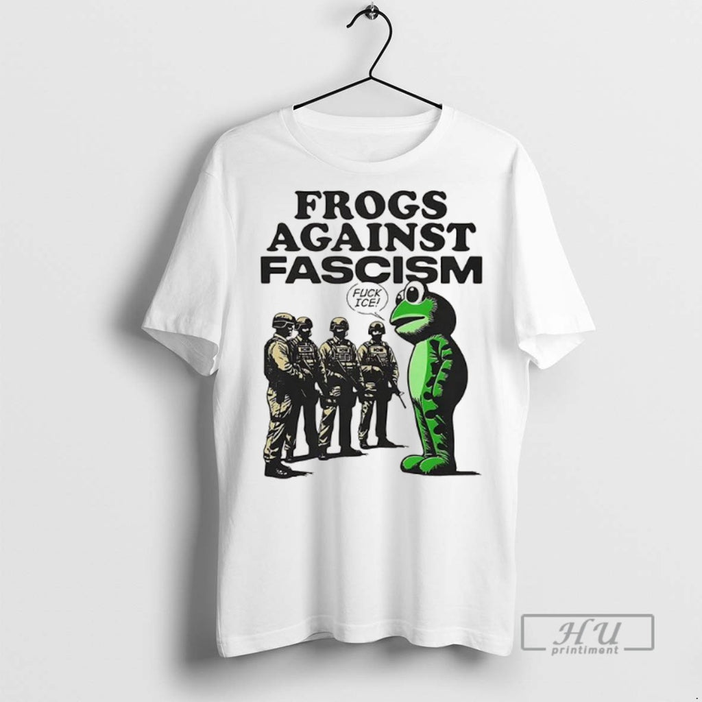 Officials Trending Frogs Against Fascism Graphic Tee Shirt Sweatshirt Hoodies