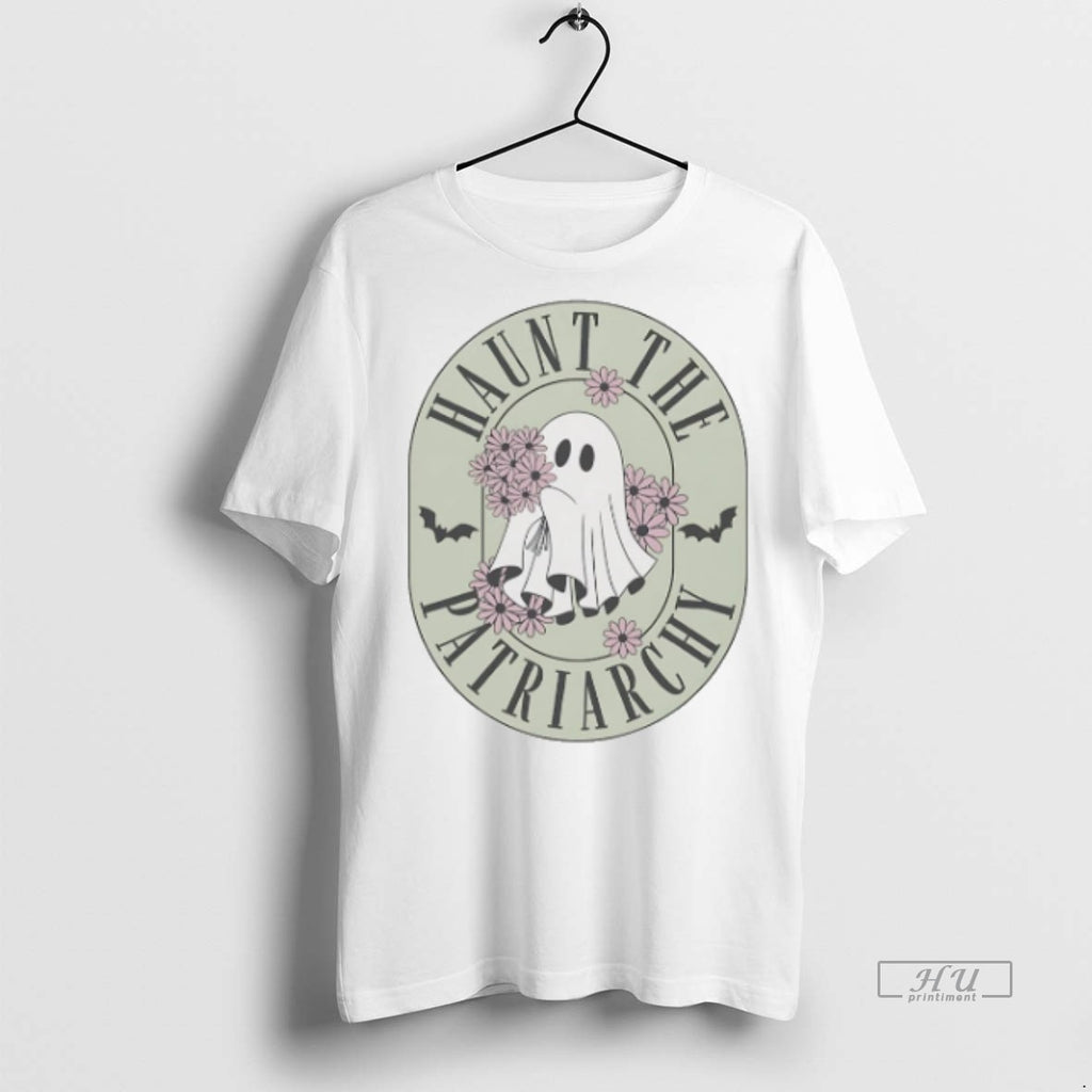 Officials Trending Ghost With Flowers Haunt The Patriarchy Halloween T Shirt Sweater