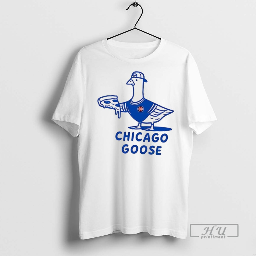 Officials Trending Goose Chicago Cubs Football Pizza T Shirt