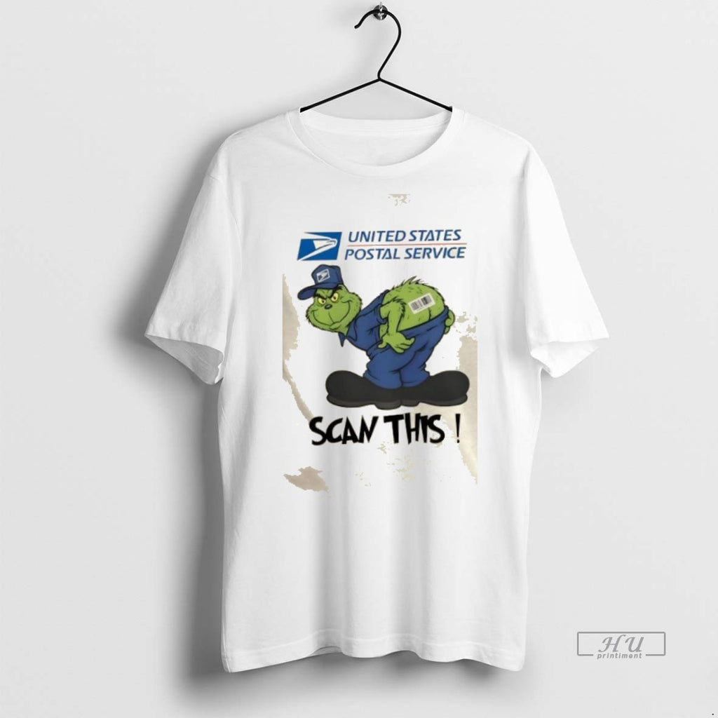 Officials Trending Grinch X Usps Scan This Tee Shirt Sweater