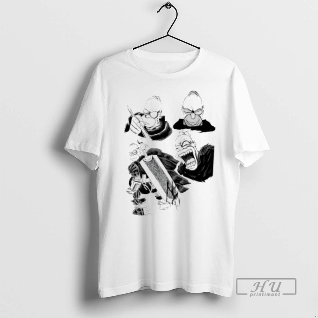 Officials Trending Guts Homer Simpson Berserk T Shirt