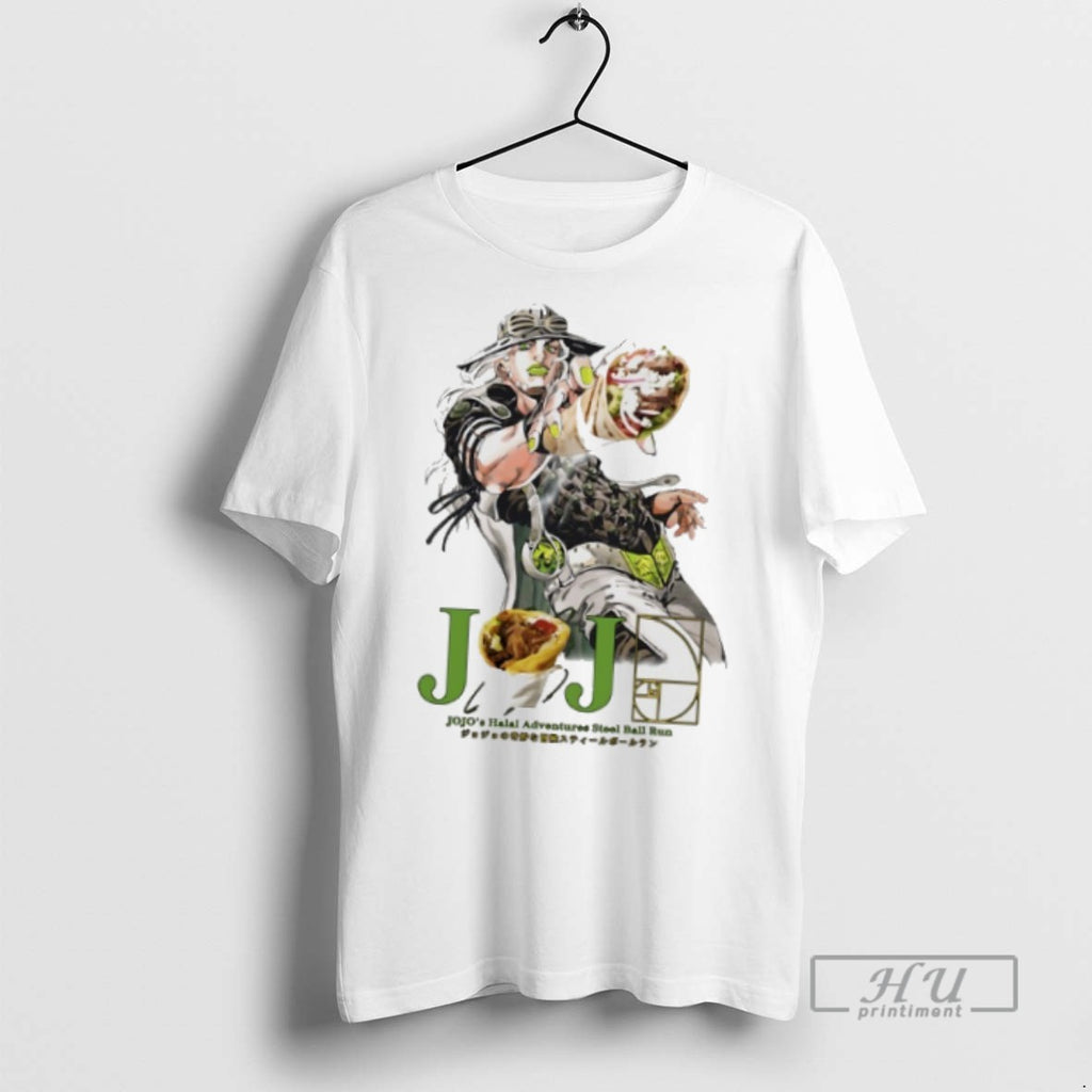 Officials Trending Gyro Jojos Halal Adventures Steel Ball Run Signature T Shirt