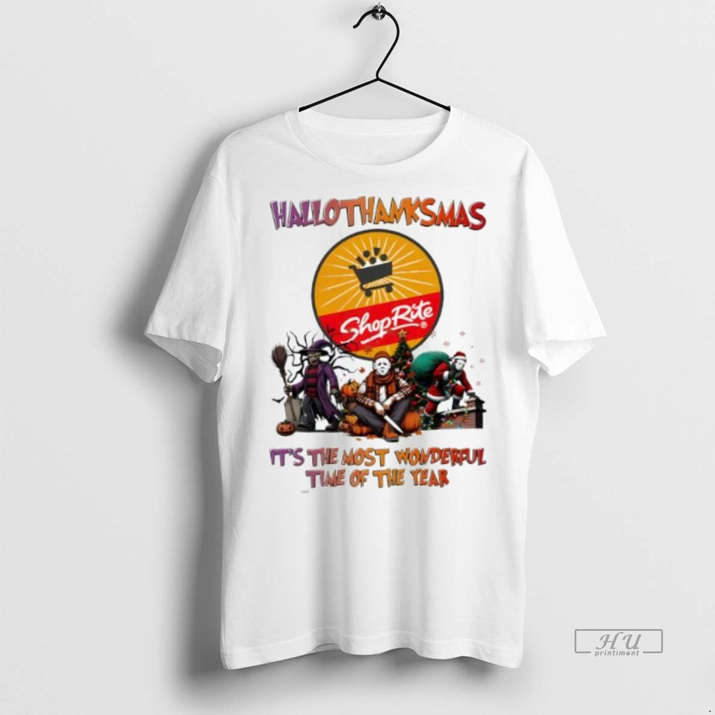 Officials Trending Hallothanksmas Characters Vs Shoprite Its The Most Wonderful Time Of The Year Tee