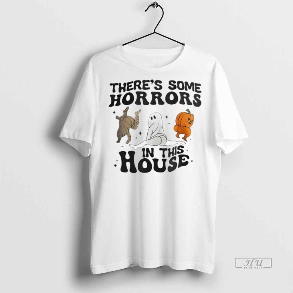 Officials Trending Halloween Funny Characters Theres Some Horrors In This House Tee Shirt Sweater