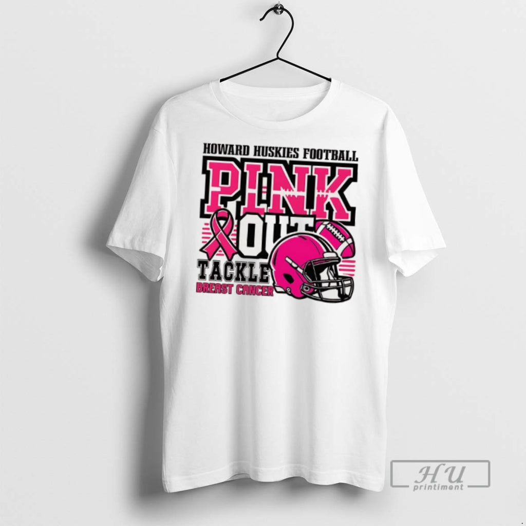 Officials Trending Howard Huskies Football Breast Cancer Awareness T Shirt