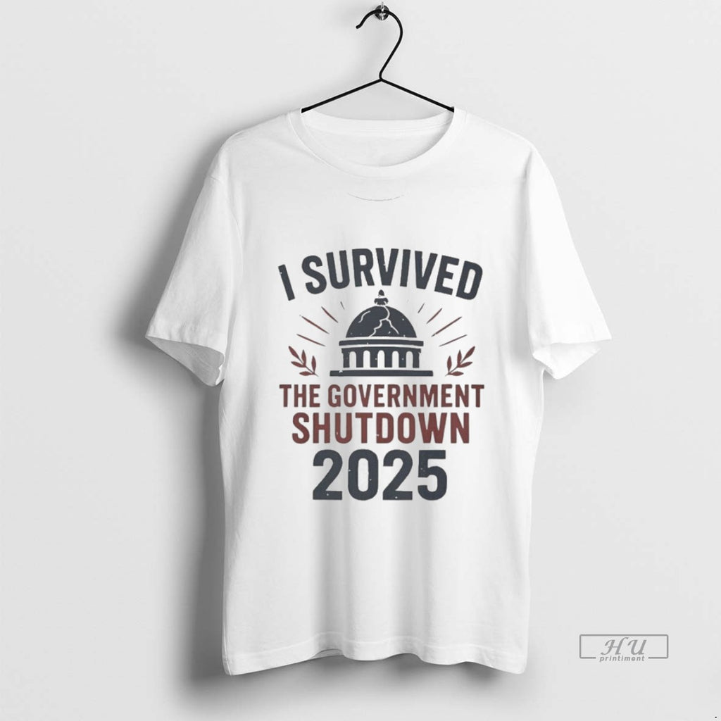Officials Trending I Survived The Government Shutdown 2025 Tee Shirt Sweater