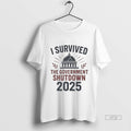 Officials Trending I Survived The Government Shutdown 2025 Tee Shirt Sweater
