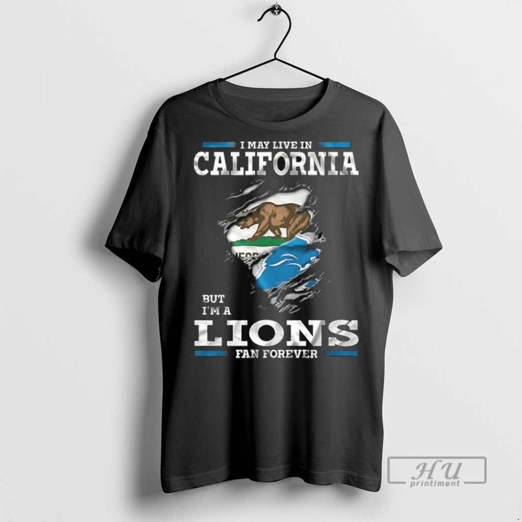 Officials Trending I May Live In California But Im A Detroit Lions Fan Forever Ceramic