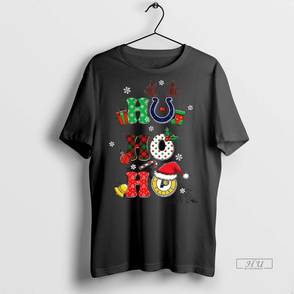 Officials Trending Indianapolis Colts And Indiana Pacers Ho Ho Ho Chirstmas Tee Shirt Sweater