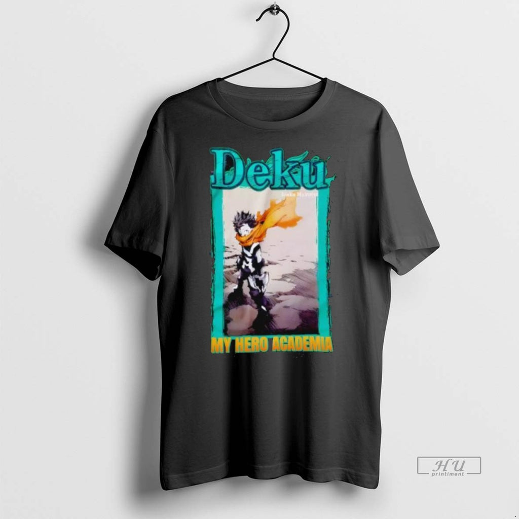 Officials Trending Izuku Midoriya My Hero Academia Deku Frame Dark Wash Graphic Tee Shirt Sweater