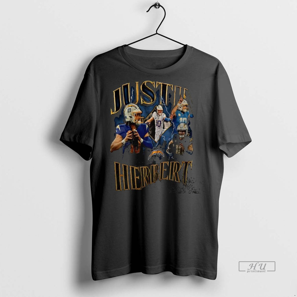 Officials Trending Justin Herbert Qb1 Chargers Graphic Tee Shirt Sweater