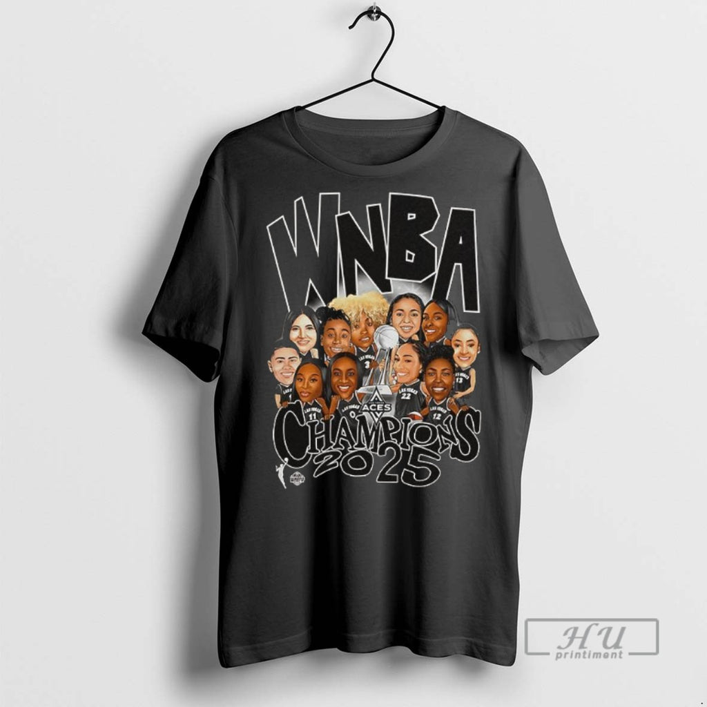 Officials Trending Las Vegas Aces 2025 Wnba Champs Cartoon Two Sided Mugs And Graphic Tee