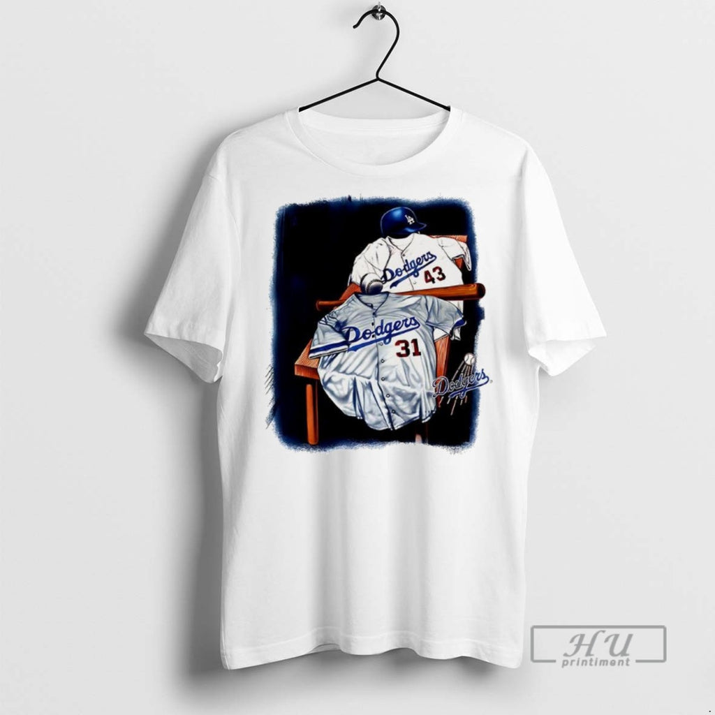 Officials Trending Los Angeles Dodgers Jersey Number 31 43 Graphic Tee Shirt Sweatshirt Hoodies