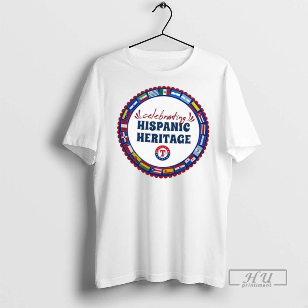 Officials Trending Mlb Texas Rangers Starter Celebrating Hispanic Heritage T Shirt