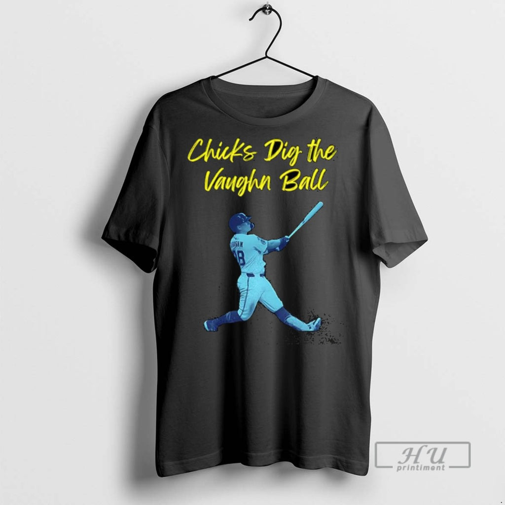 Officials Trending Milwaukee Brewers Chicks Dig The Vaughn Ball Graphic Tee Shirt Sweatshirt Hoodies