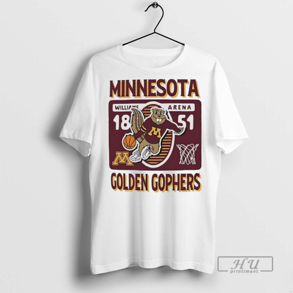 Officials Trending Minnesota Golden Gophers Basketball 1851 Williams Arena Mascot Tee Shirt