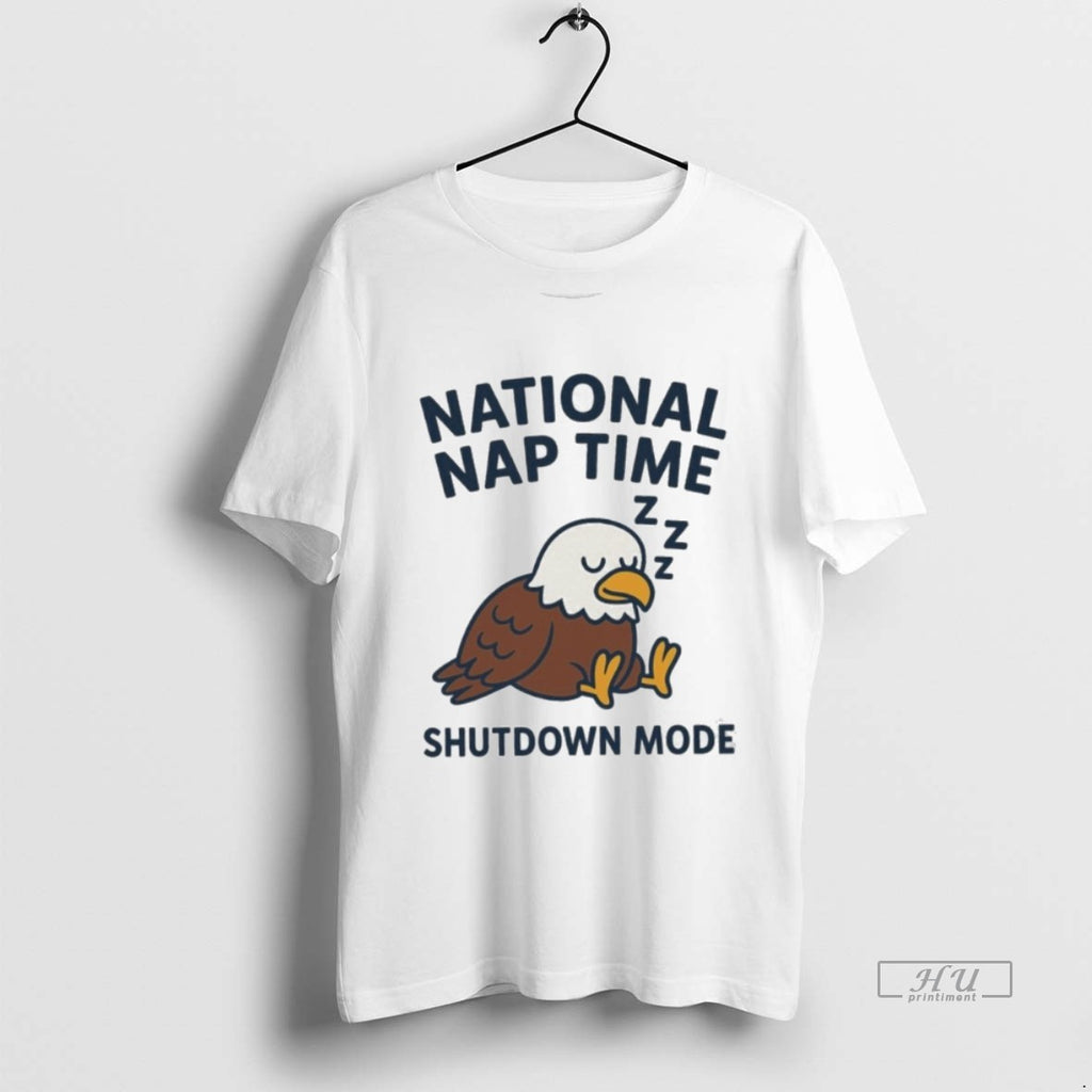 Officials Trending National Nap Time Shutdown Mod Sleeping Bald Eagle Tee Shirt Sweater
