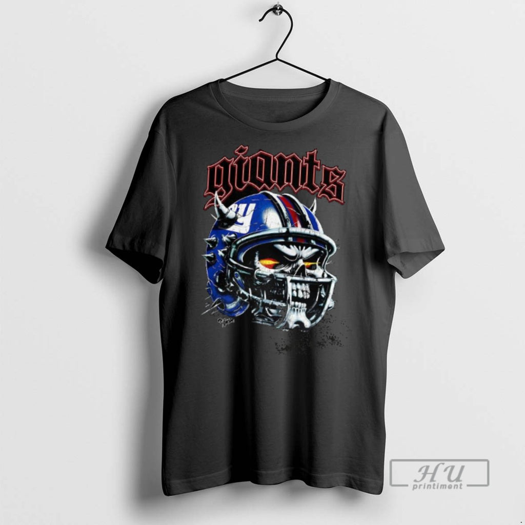 Officials Trending New York Giants Football Skull Helmet Halloween T Shirt