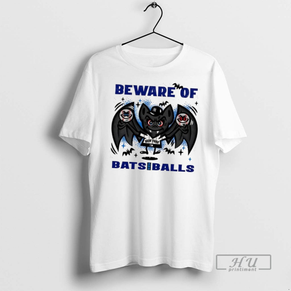 Officials Trending New York Yankees Baseball Beware Of Bats And Balls Halloween T Shirt