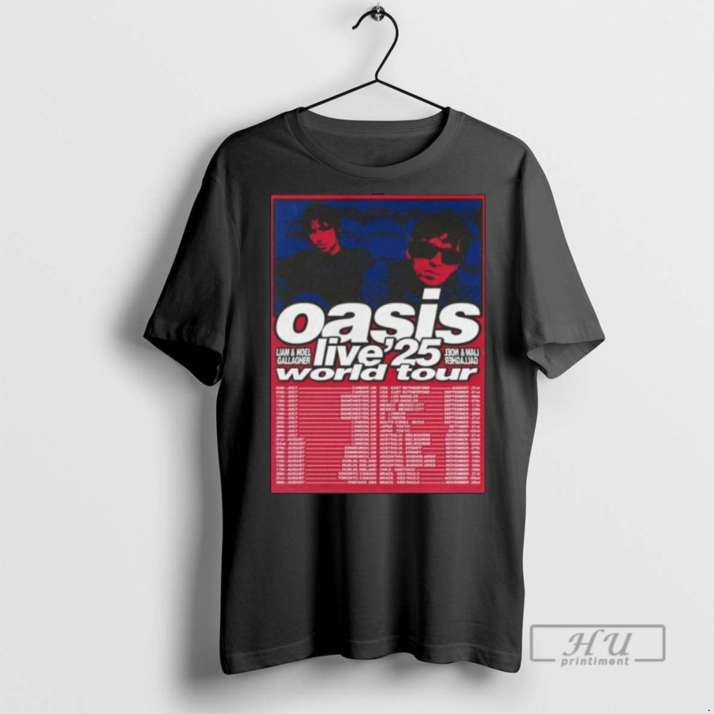 Officials Trending Oasis Live 25 World Tour Long Sleve T Shirt