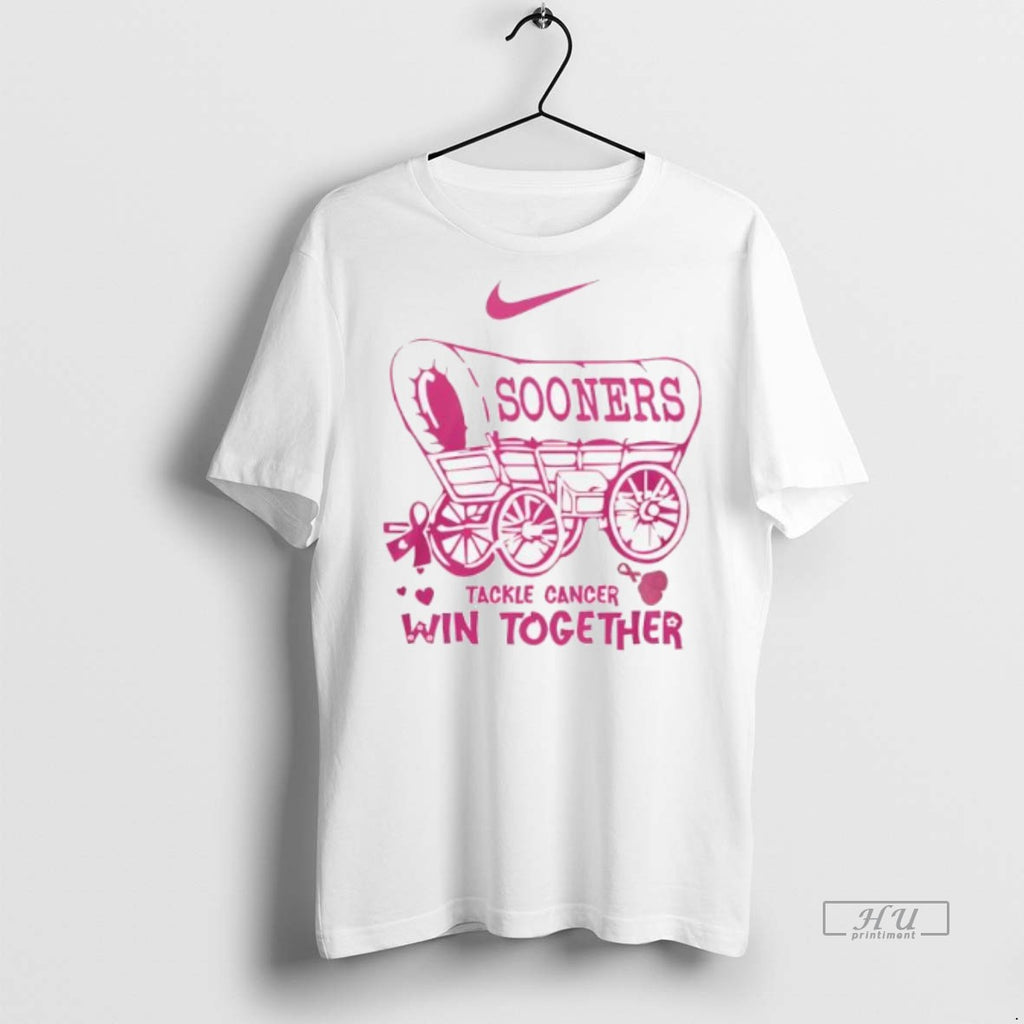 Officials Trending Oklahoma Sooners Tackle Cancer Win Together In October We Wear Pink Logo Tee
