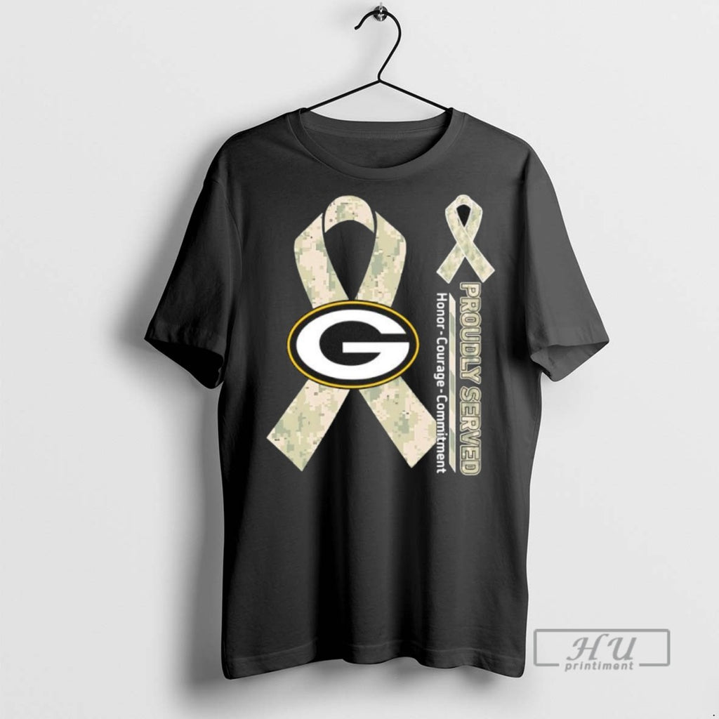 Officials Trending Proudly Served Honor Courage Commitment Green Bay Packers Football Tee Shirt