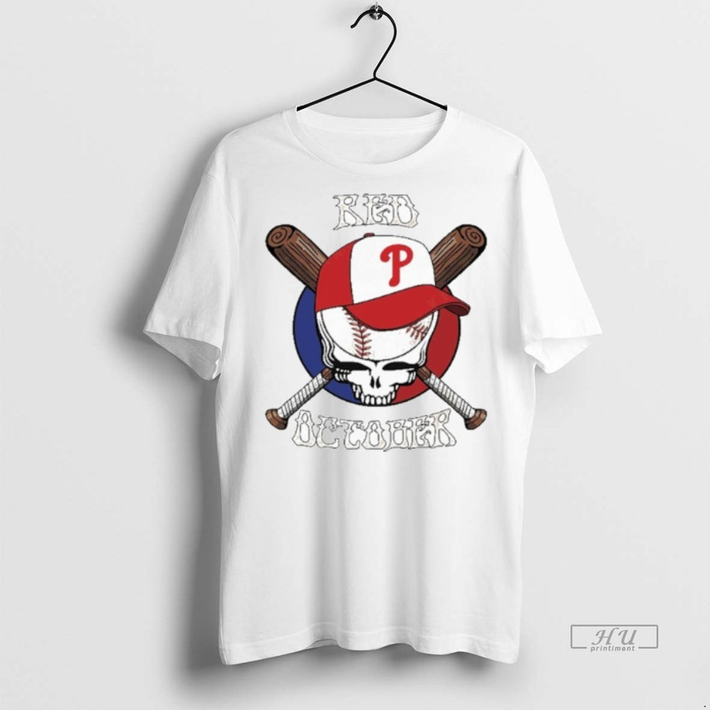 Officials Trending Red October Stealie Phillies Playoff Grateful Red T Shirt Sweater