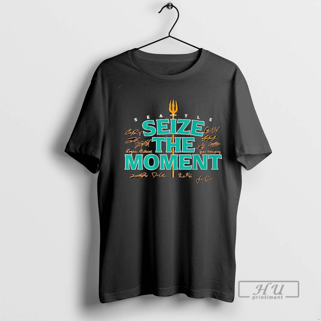 Officials Trending Seattle Mariners Seize The Moment Trident Graphic Tee Shirt Sweatshirt Hoodies