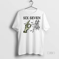 Officials Trending Six Seven 6 7 Skeleton Hands Halloween T Shirt Sweater