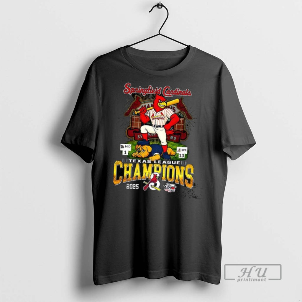 Officials Trending Springfield Cardinals 2025 Texas League Champions Mascot T Shirt