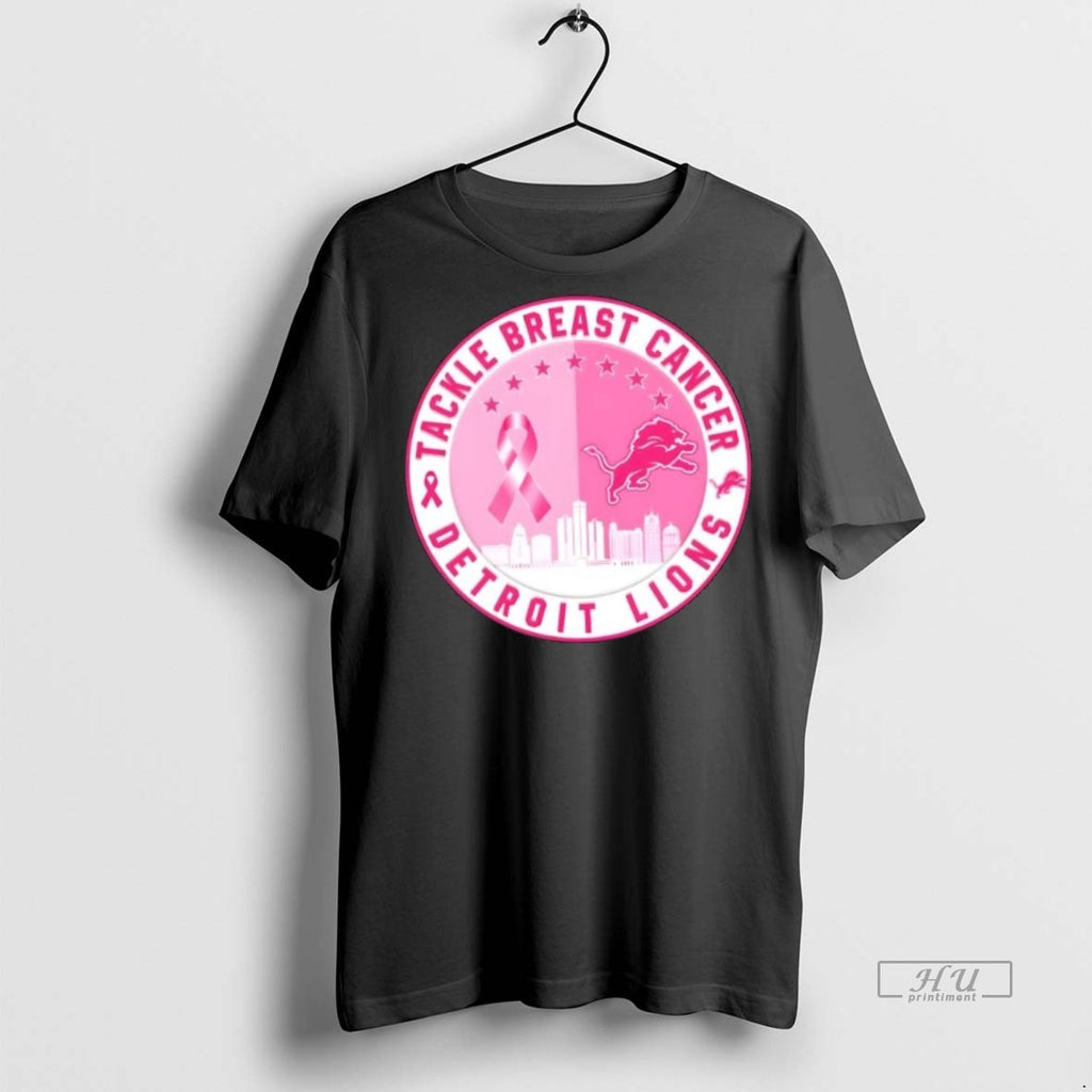 Officials Trending Tackle Breast Cancer Detroit Lions Football Skyline Tee Shirt Sweater