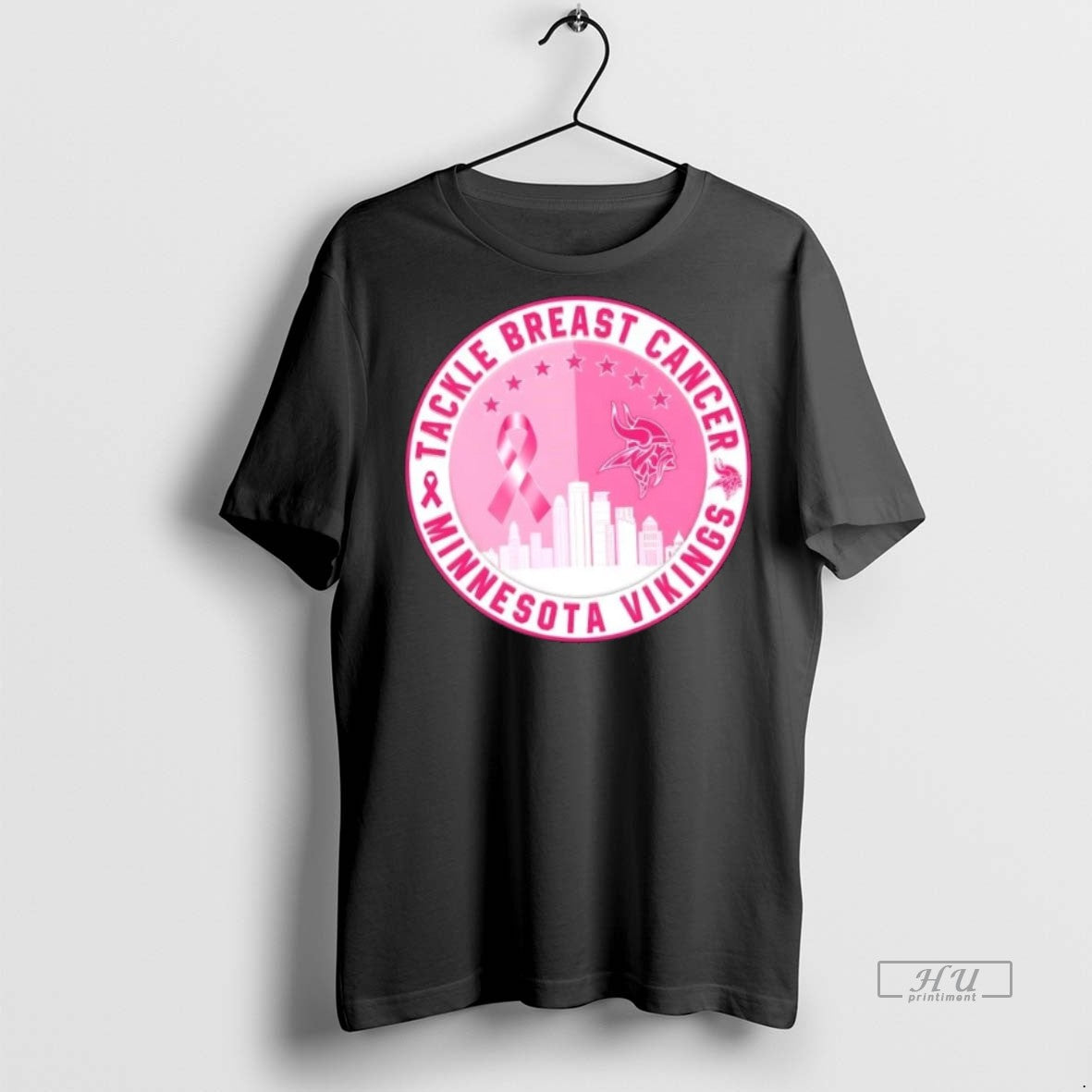 Officials Trending Tackle Breast Cancer Minnesota Vikings Football Skyline Tee Shirt Sweater