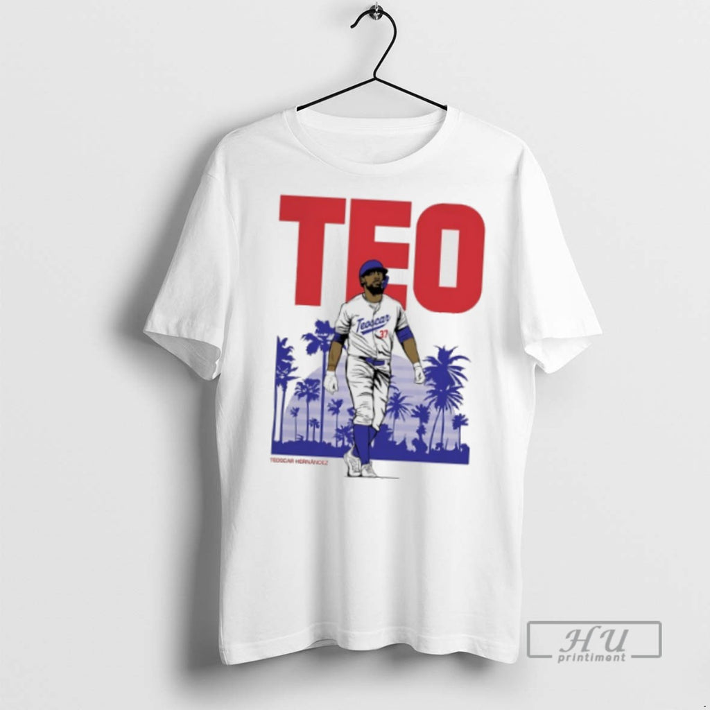 Officials Trending Teo Teoscar Hernandez Los Angeles Dodgers October Baseball T Shirt
