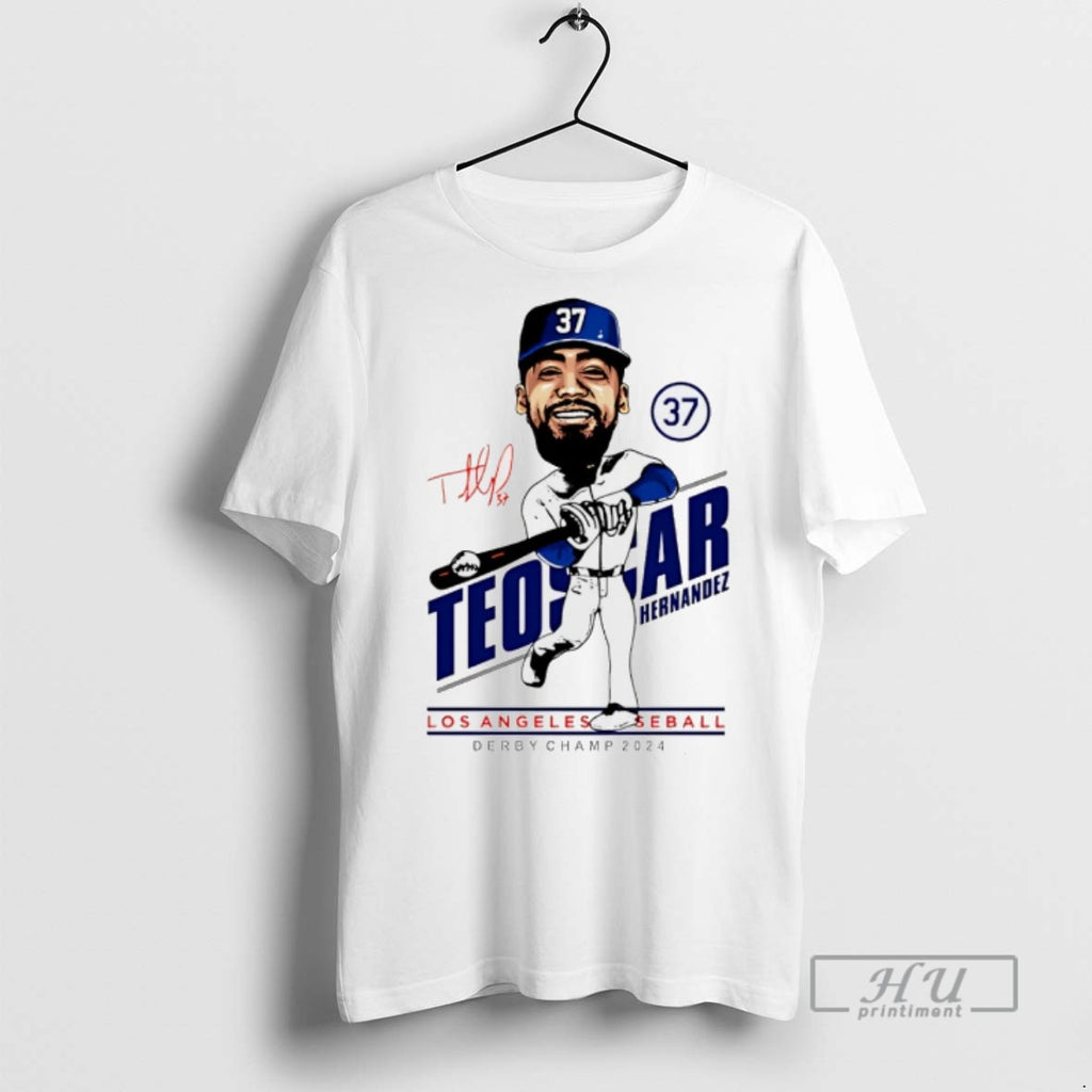 Officials Trending Teoscar Hernandez Los Angeles Dodgers Caricature 2025 T Shirt