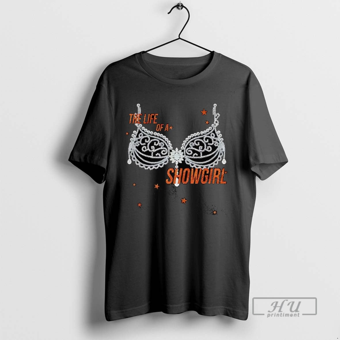 Officials Trending The Life Of A Showgirl Diamond Star Taylor Bling Graphic Tee Shirt