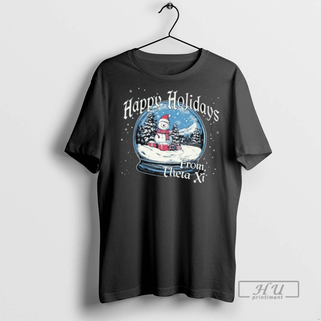 Officials Trending Theta Xi Happy Holidays From Christmas T Shirt