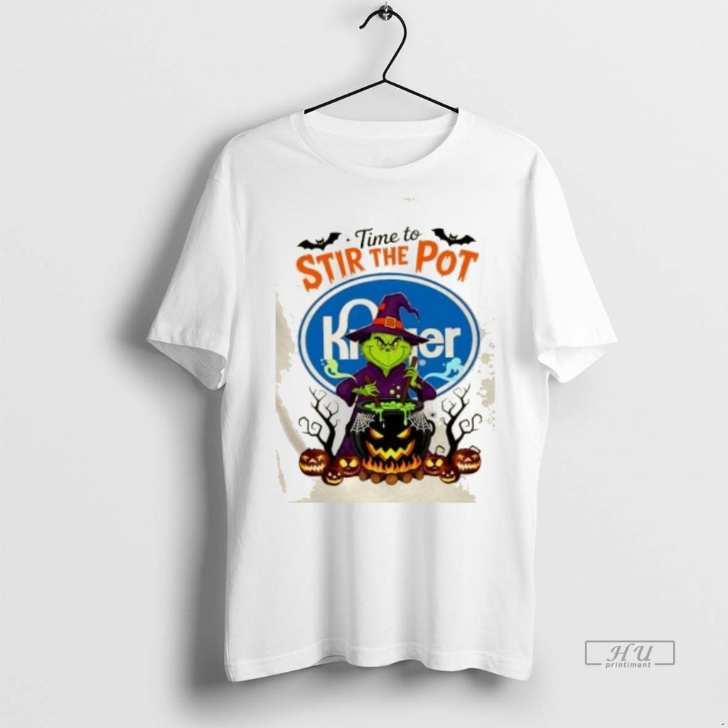 Officials Trending Time To Stir The Pot Kroger X Grinch Happy Halloween Tee Shirt Sweater