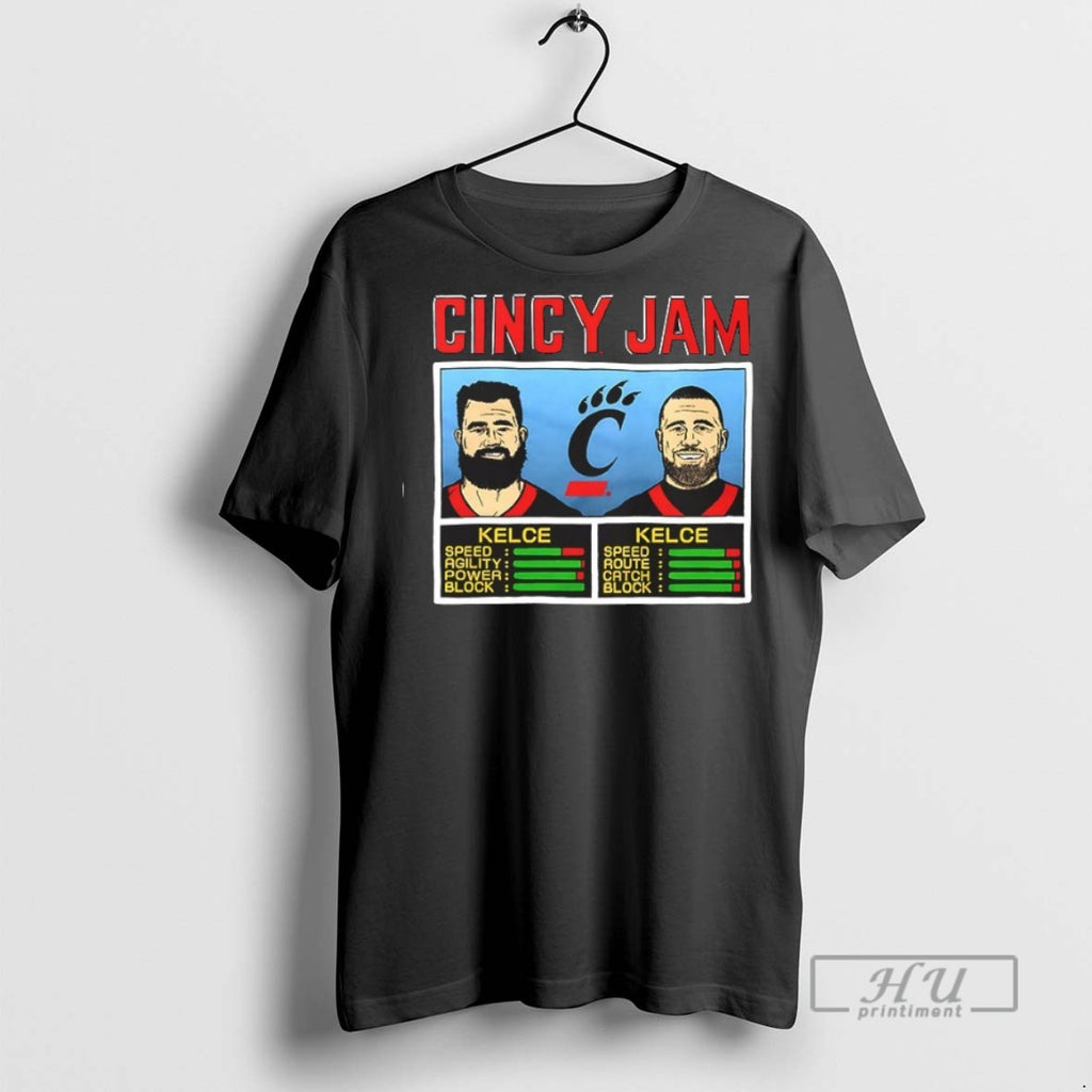 Officials Trending Travis Kelce And Jason Kelce Cincinnati Bearcats Cincy Jam Tee Shirt