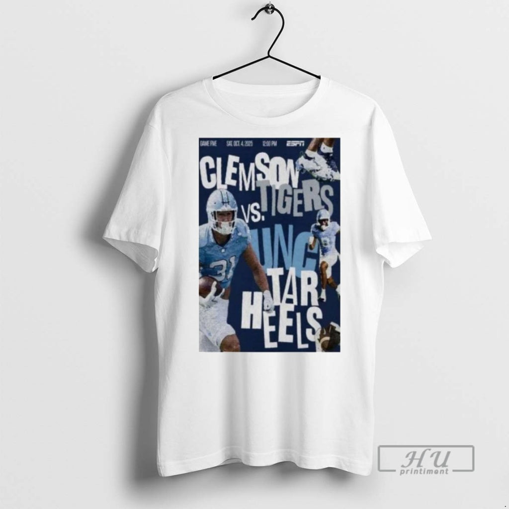 Officials Trending Unc Tar Heels Clemson Vs Tigers Oct 4 2025 Tee Shirt
