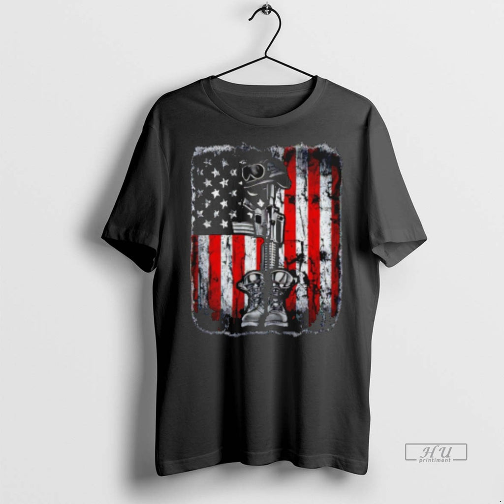 Officials Trending United States Veteran Flag T Shirt Sweater