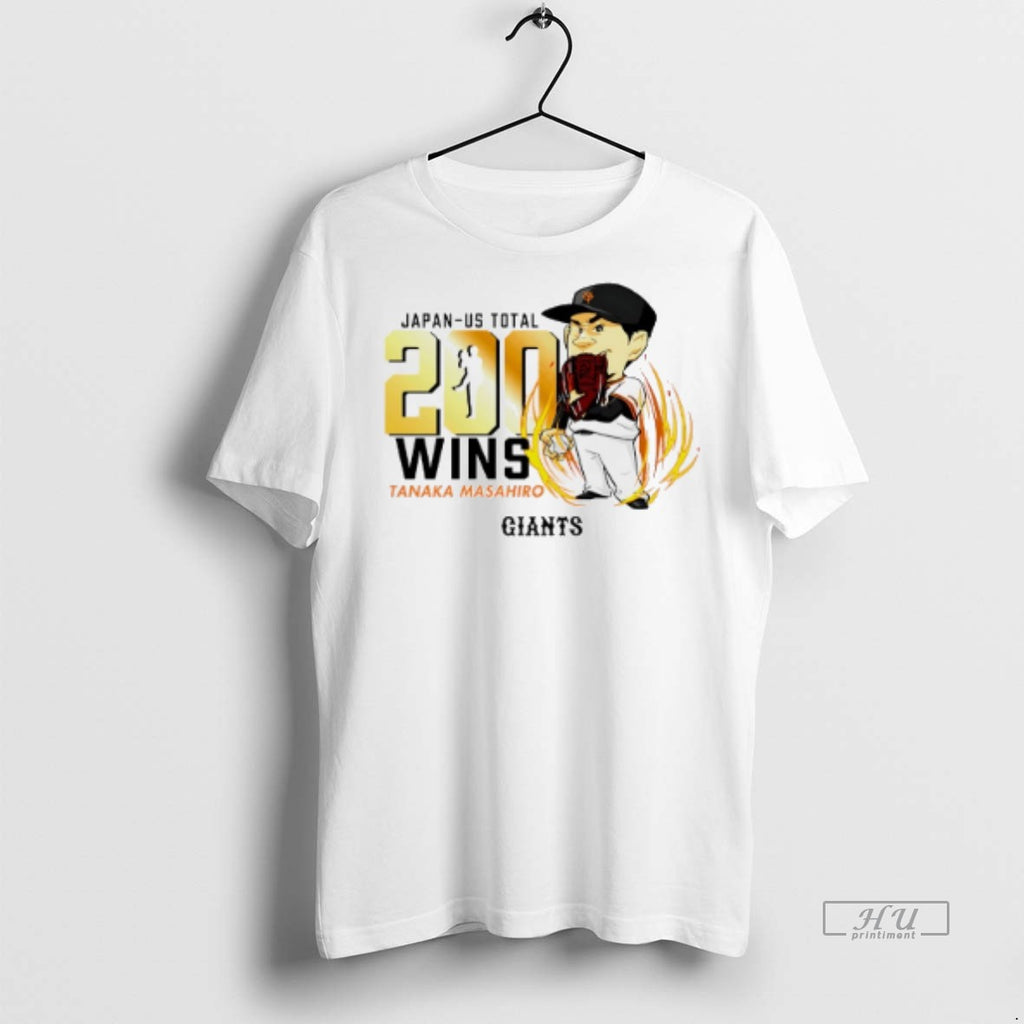 Officials Trending Yomiuri Masahiro Tanakas 200th Victory Japan Us Total Caricature T Shirt Sweater