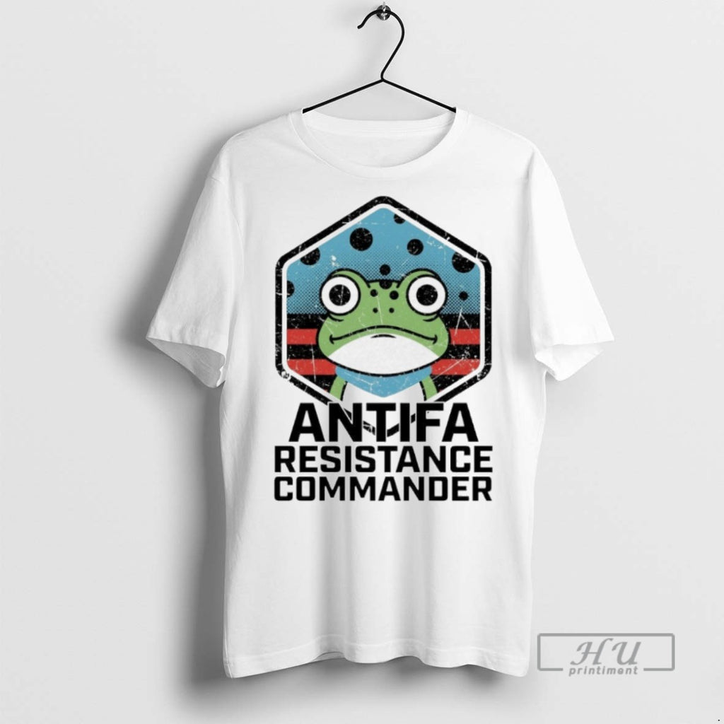 Officials Trending Antifa Resistance Commander Portland Frog T Shirt Sweatshirt Hoodies